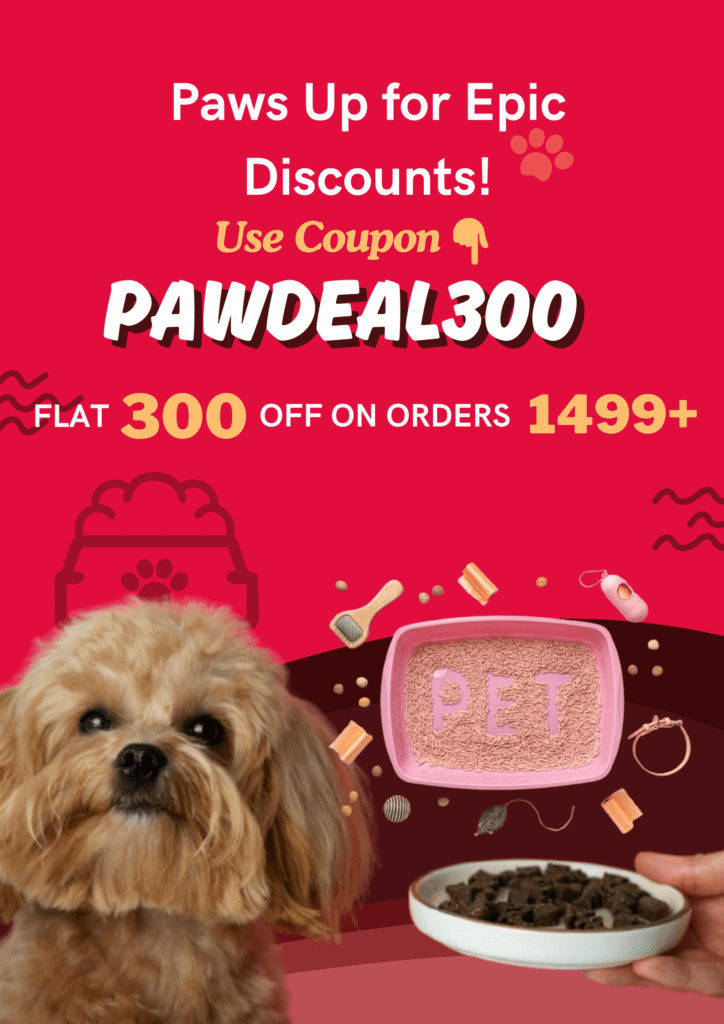 ₹300 flat discount on orders above ₹1499 – Pawingclaw pet food offer